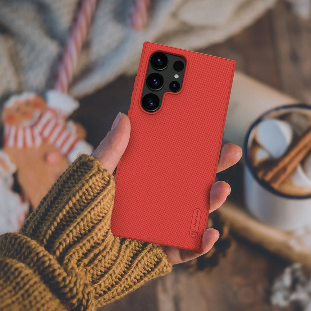 Nillkin Samsung Galaxy S24 Ultra Super Frosted Shield Pro Σκληρή Θήκη με Πλαίσιο Σιλικόνης - Red