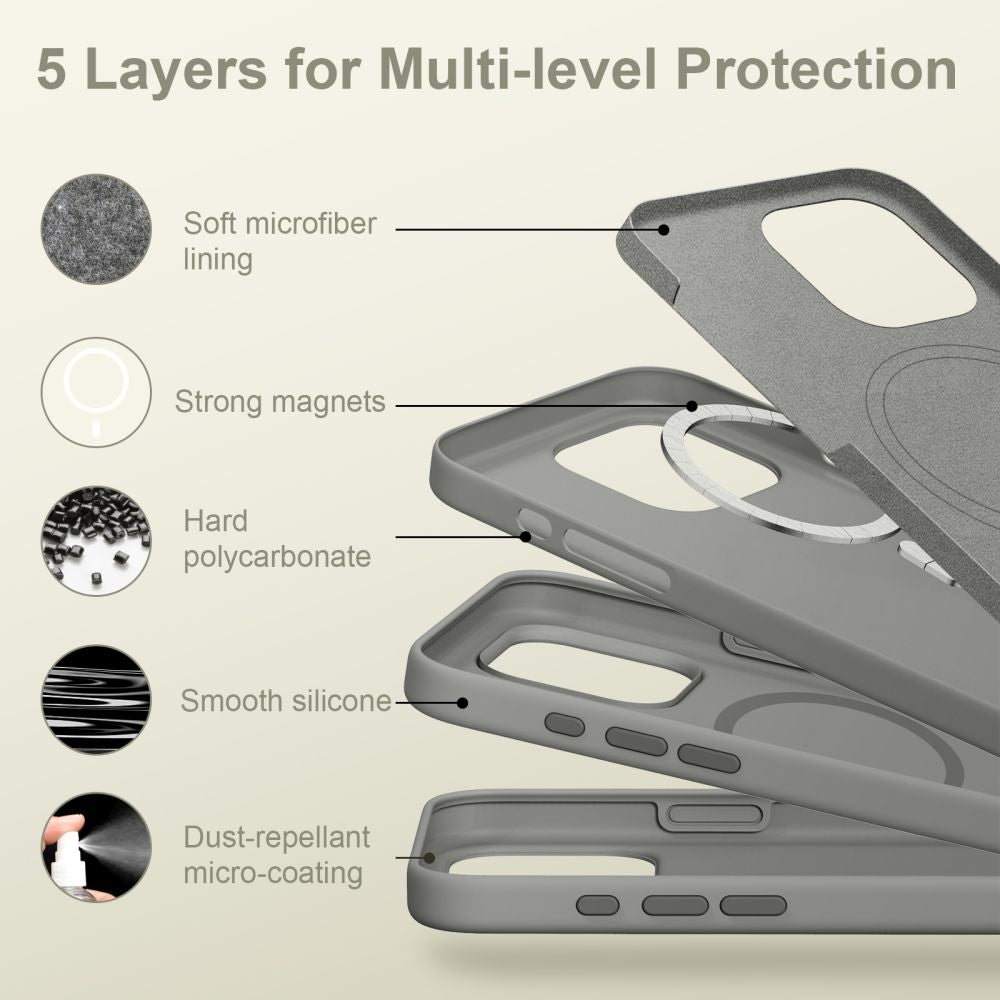 Tech-Protect iPhone 16 Pro Max Silicone MagSafe Θήκη Σιλικόνης TPU - Matte Clay