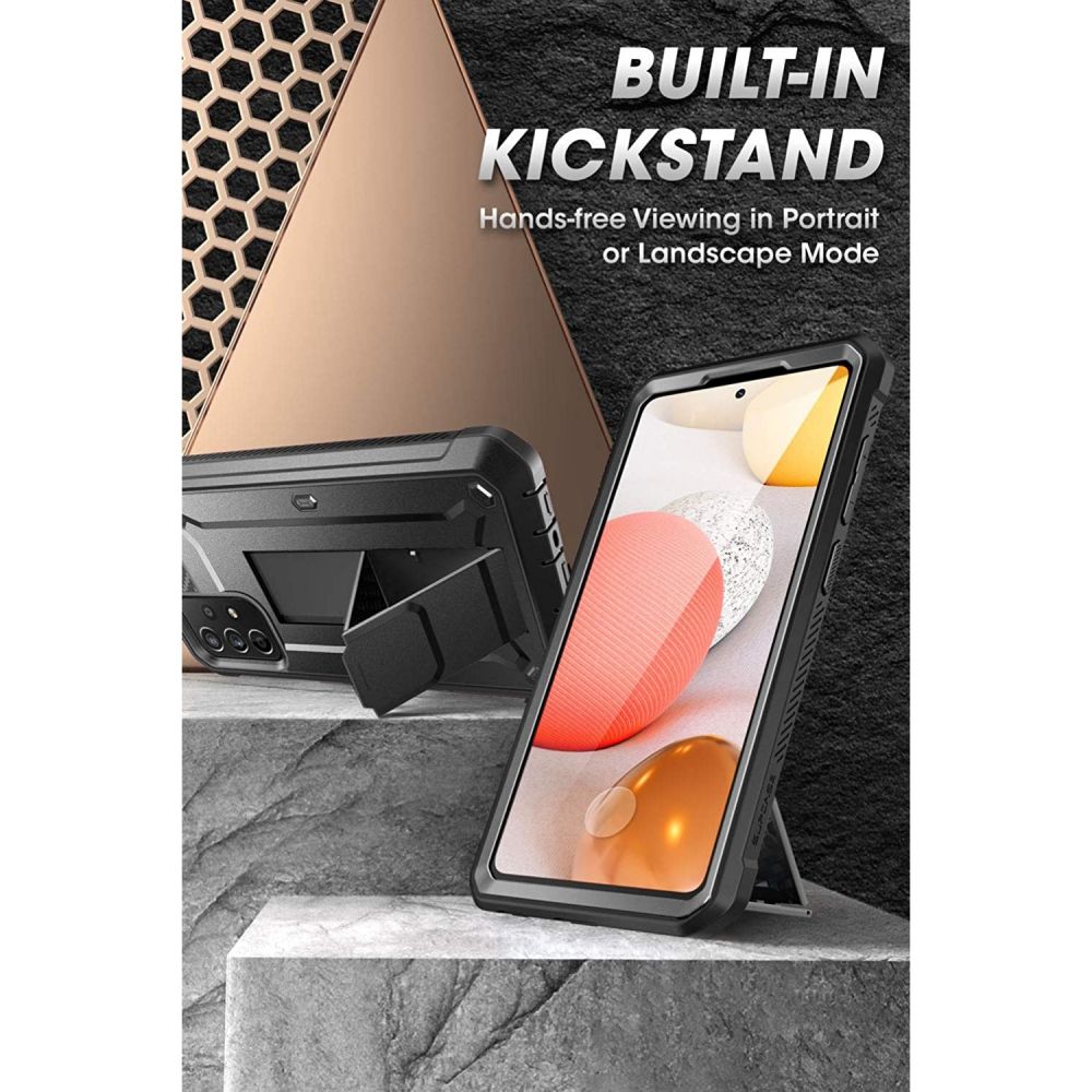 Supcase Samsung Galaxy A52 / A52 5G / A52s 5G Unicorn Beetle Pro Σκληρή Θήκη με Προστασία Οθόνης και Stand - Black
