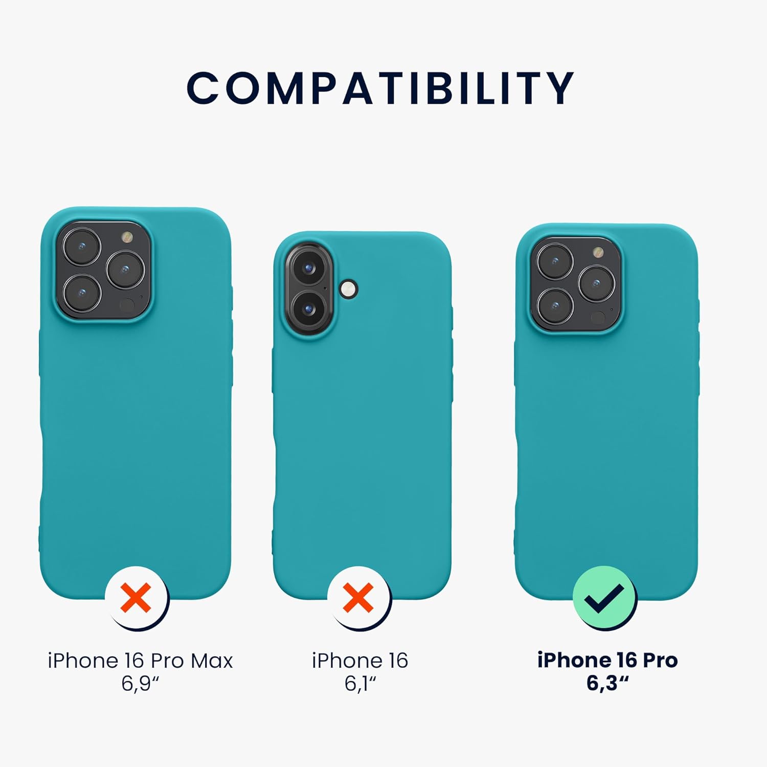 KW iPhone 16 Pro Λεπτή Θήκη Σιλικόνης TPU - Matte Petrol