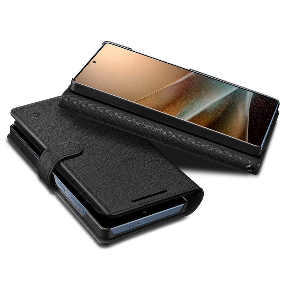 Spigen Samsung Galaxy S25 Ultra Wallet S Θήκη Πορτοφόλι από Δερματίνη - Black