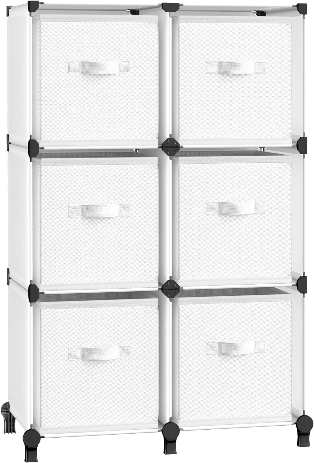 Songmics Πλαστική Παπουτσοθήκη με 6 Ράφια - Cloud White - LPC062W06