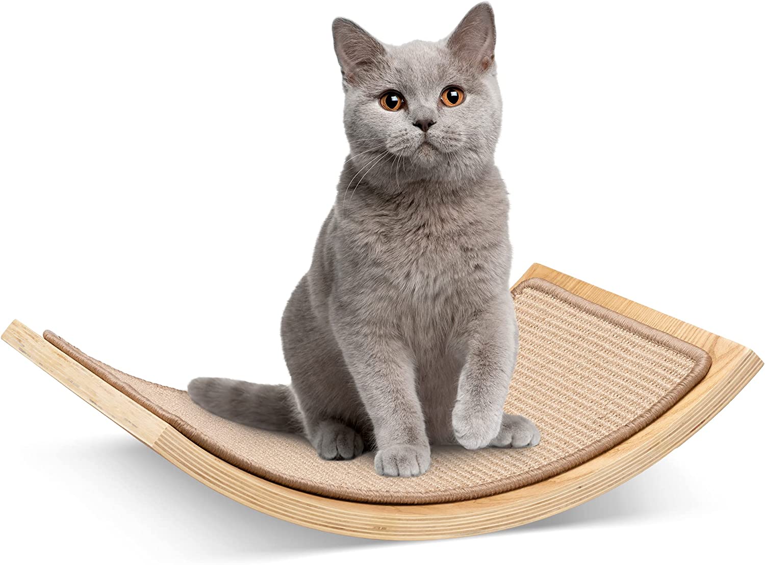 Navaris Κρεμαστό Κρεβάτι με Ονυχοδρόμιο για Γάτες - 50 x 35 x 10,5 cm - Beige - 57581.01