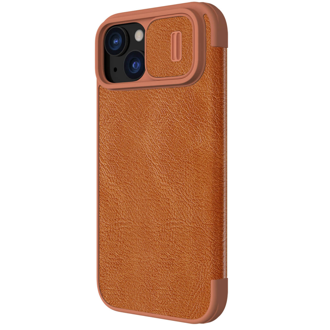 Nillkin iPhone 15 Qin Pro Leather Θήκη Βιβλίο με Κάλυμμα για την Κάμερα - Brown