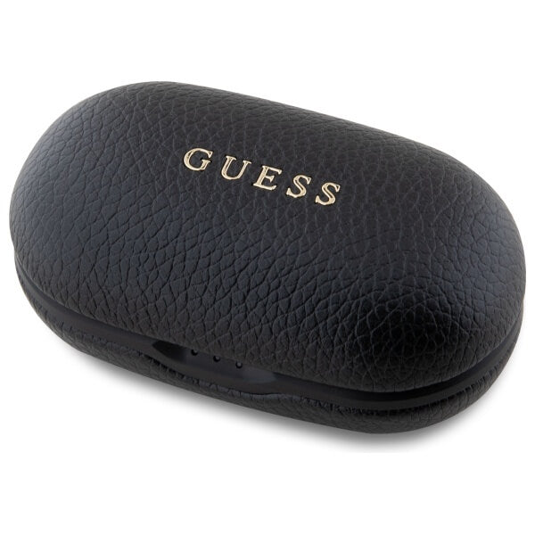 Guess TWS Grained Classic Logo - Bluetooth 5.3 - Ασύρματα ακουστικά για Κλήσεις / Μουσική - Black