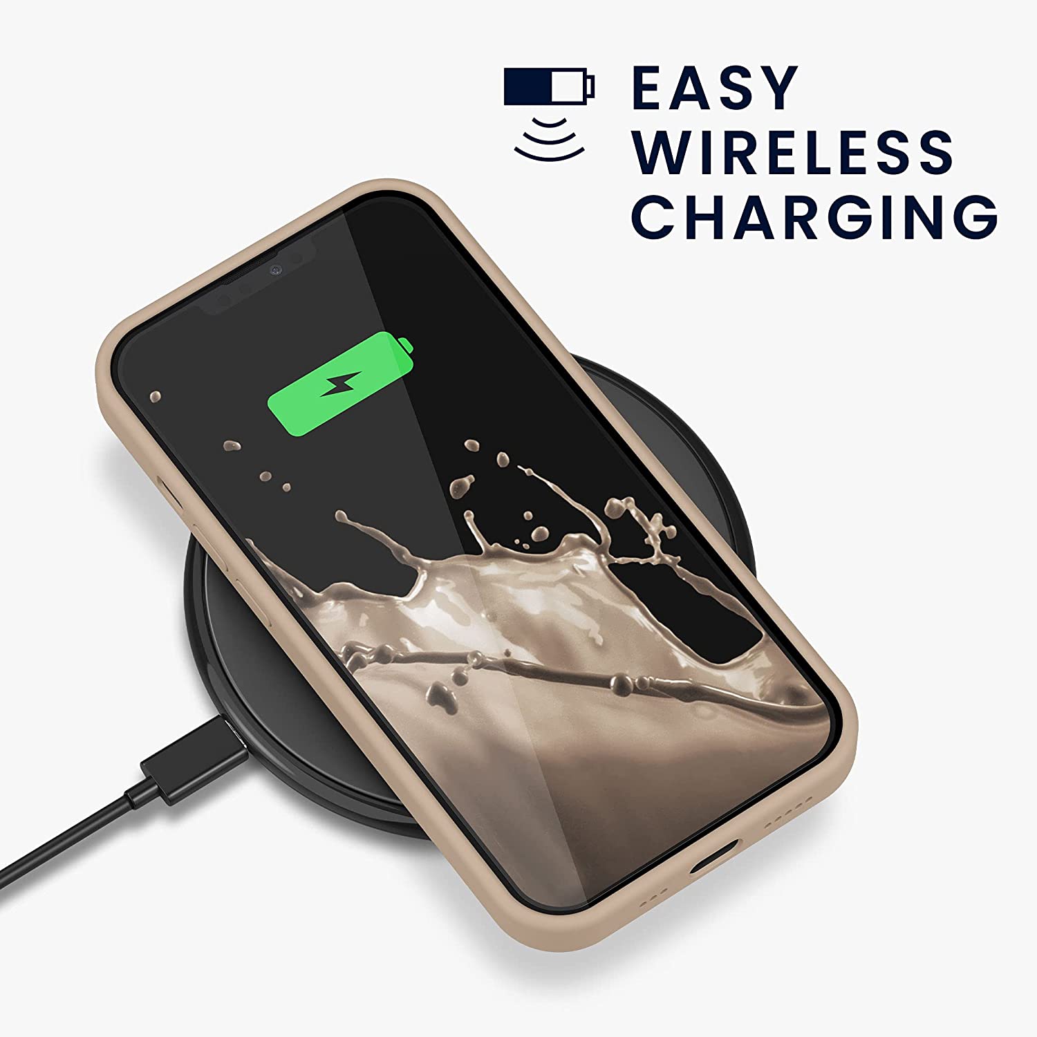 KW iPhone 13 Θήκη Σιλικόνης Rubberized TPU - Mother Of Pearl - 55878.154