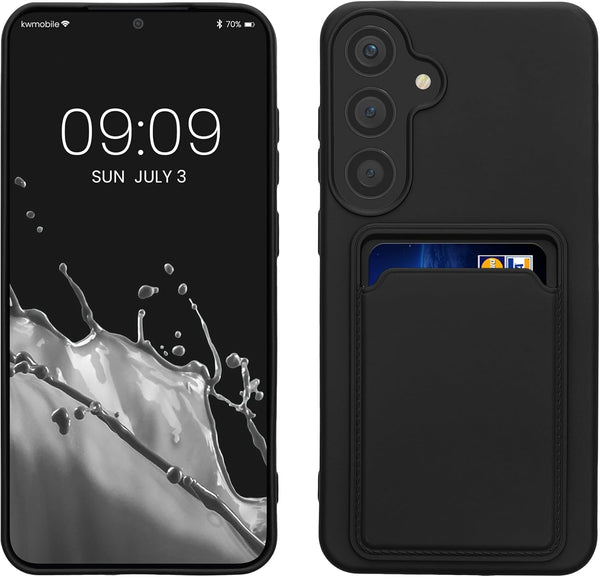 KW Samsung Galaxy S24+ Θήκη Σιλικόνης TPU με Υποδοχή για Κάρτα - Black