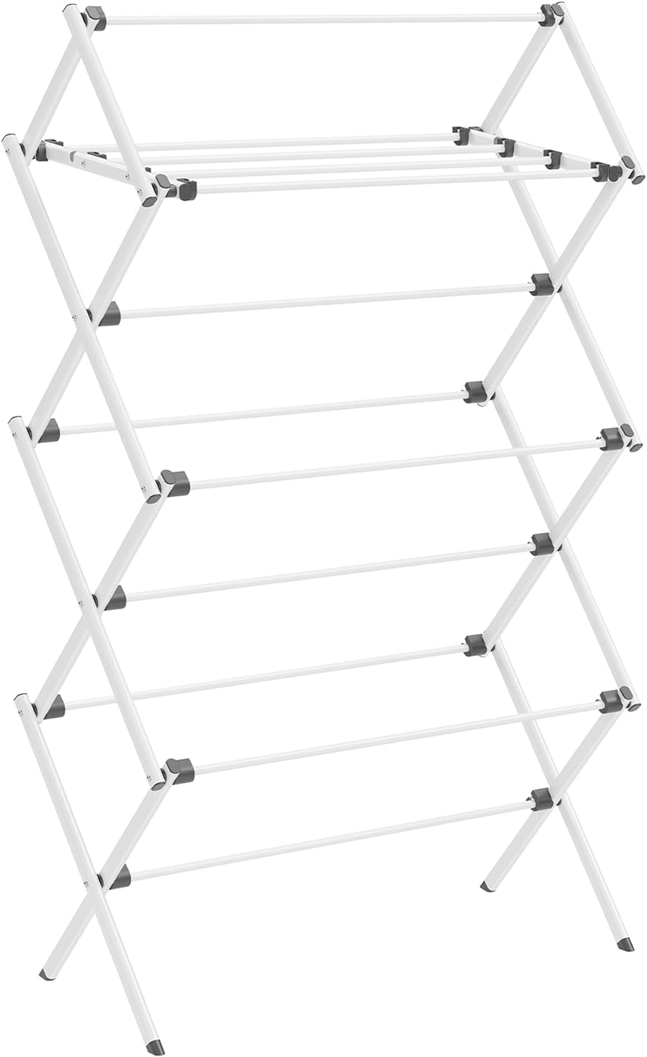 Songmics Πτυσσόμενη Μεταλλική Απλώστρα Ρούχων - 37 x 75 x 135.1 cm - White - LLR770W01