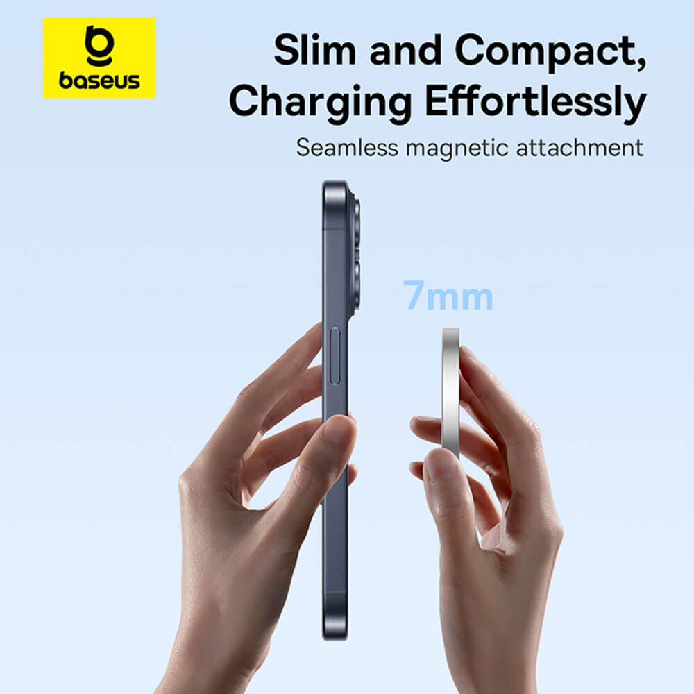 Baseus Simple Mini4 Air 15W Ασύρματος Φορτιστής MagSafe - Frost Silver