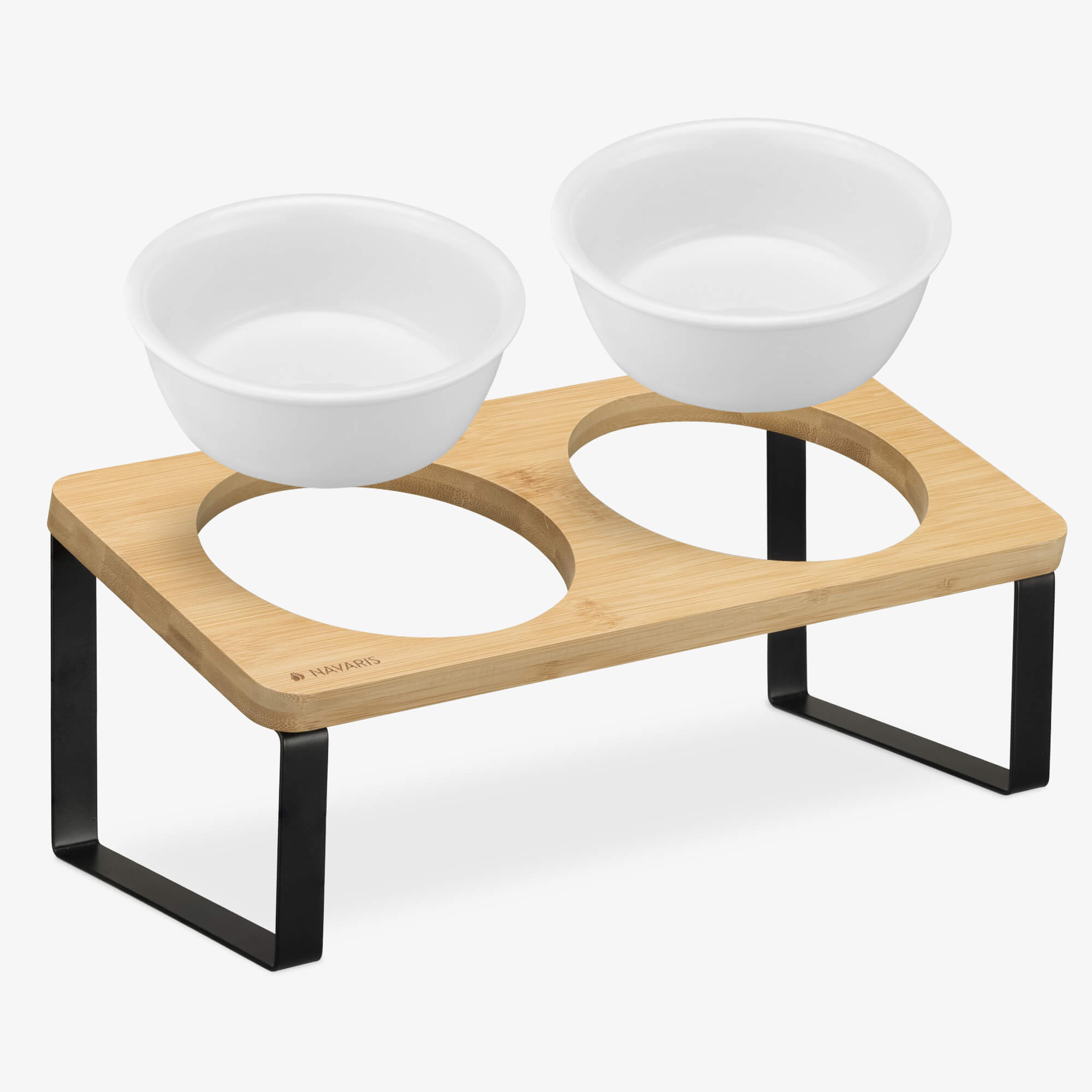 Navaris Cat Bowls - Σετ με 2 Ανταλλακτικά Μπολ Φαγητού και Νερού - 330 ml - White - 55229.01