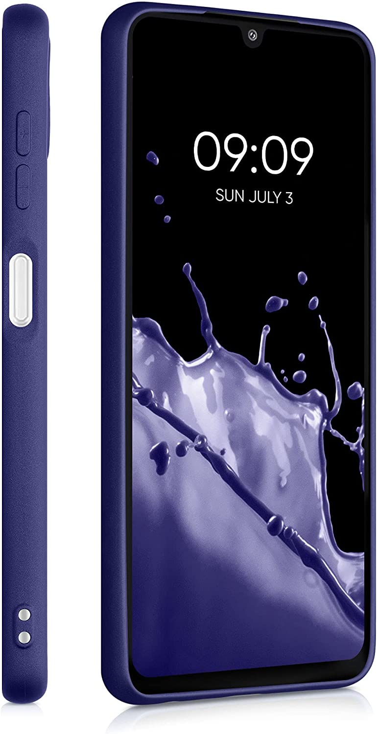 KW Samsung Galaxy A22 4G Θήκη Σιλικόνης TPU - Metallic Blue - 55495.64
