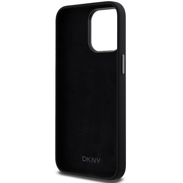DKNY iPhone 15 Pro - Liquid Silicone Metal Logo - Σκληρή Θήκη με Πλαίσιο Σιλικόνης - Black