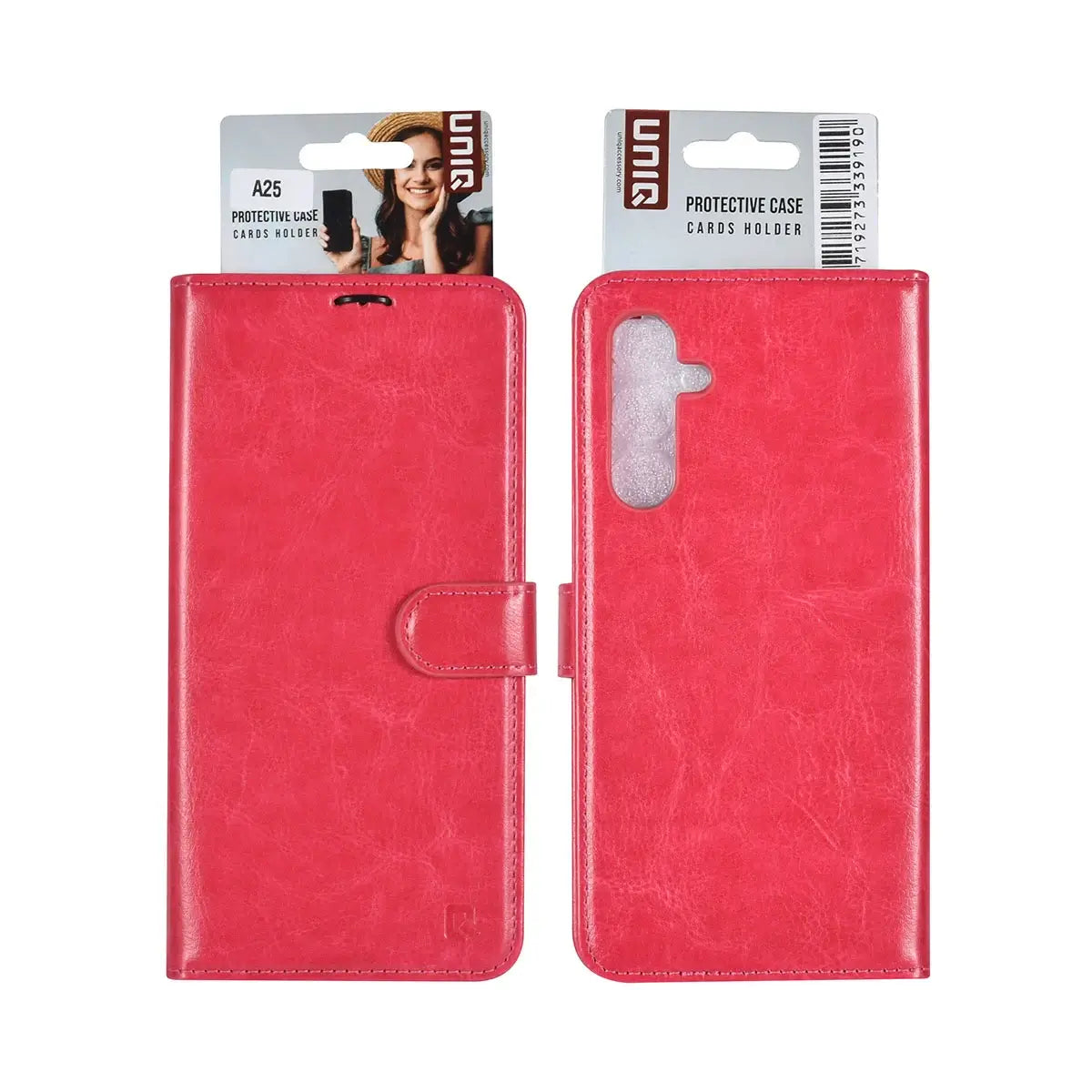 Tuniq Samsung Galaxy A25 5G - Θήκη Πορτοφόλι Stand από Δερματίνη - Ροζ