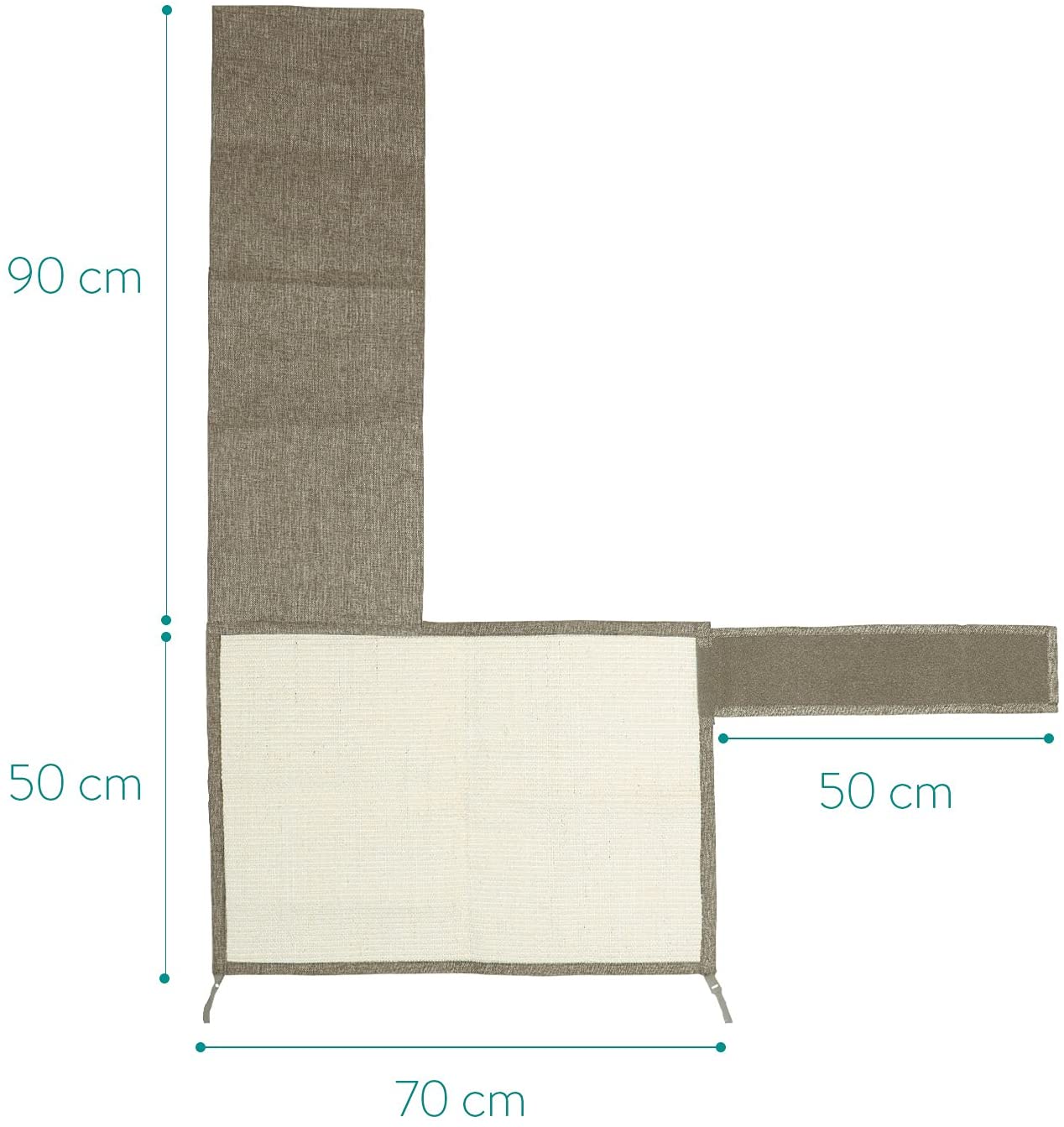 Navaris Scratch Carpet for Side of Sofa Προστατευτικό Καναπέ από Γρατζουνιές Γάτας - Δεξιά Πλευρά - 50 x 70 cm - Light Brown - 47363.19.24