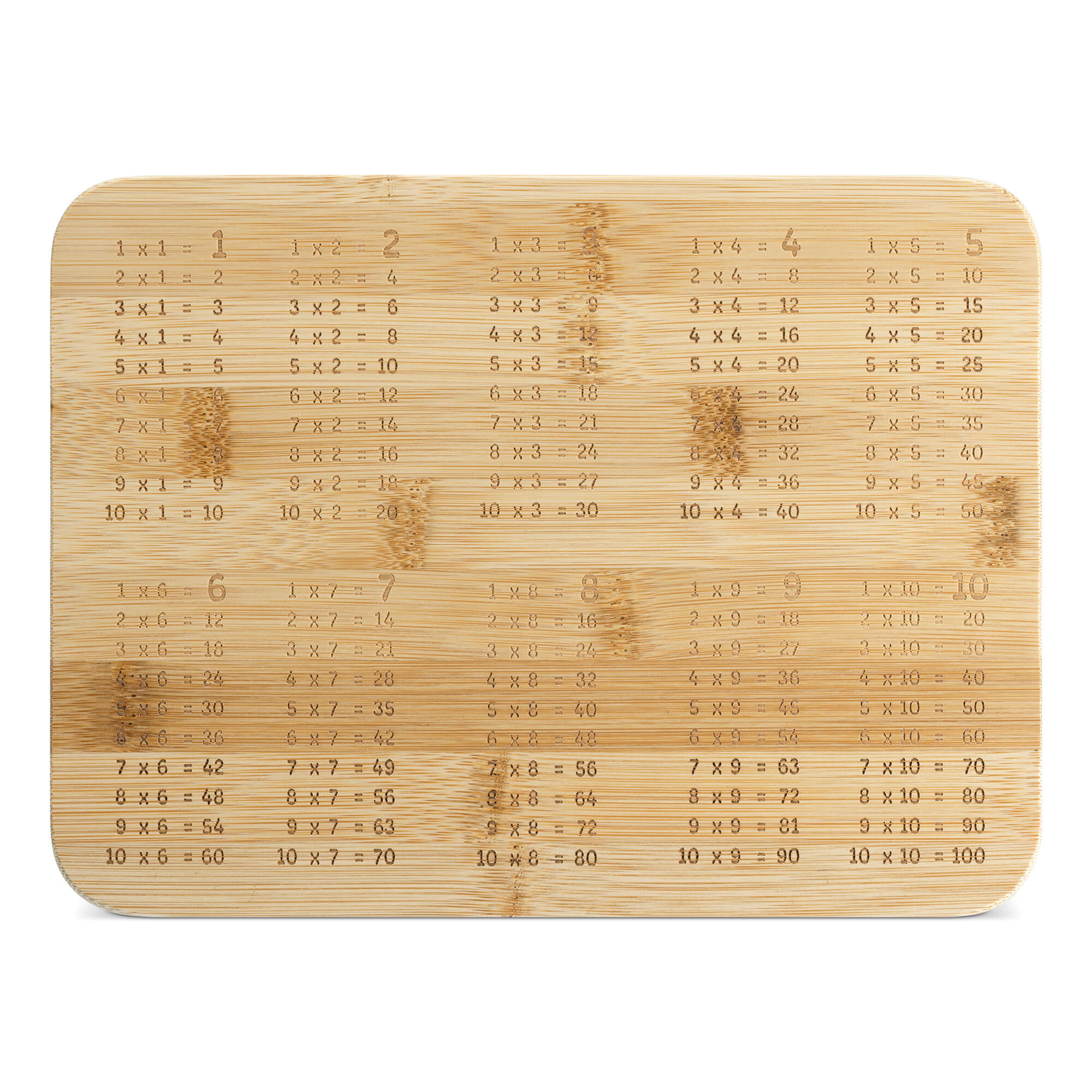 Navaris Παιδικός Δίσκος Πρωινού από Μπαμπού για Εκμάθηση Πολλαπλασιασμού - Light Brown - 53657.01