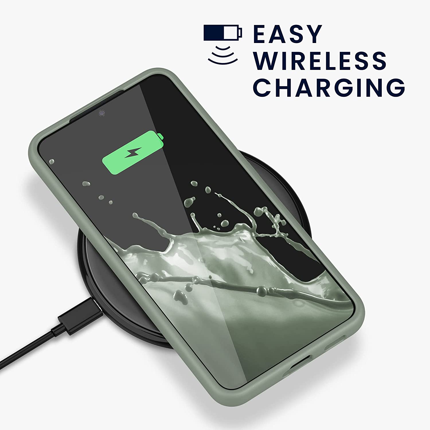 KW Samsung Galaxy S22 Plus Θήκη Σιλικόνης Rubberized TPU - Grey Green - 56761.172