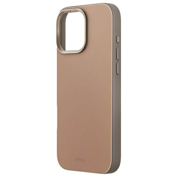 Uniq iPhone 16 Pro - Lyden DS - Σκληρή Θήκη με Επένδυση Συνθετικού Δέρματος και MagSafe - Flint Grey