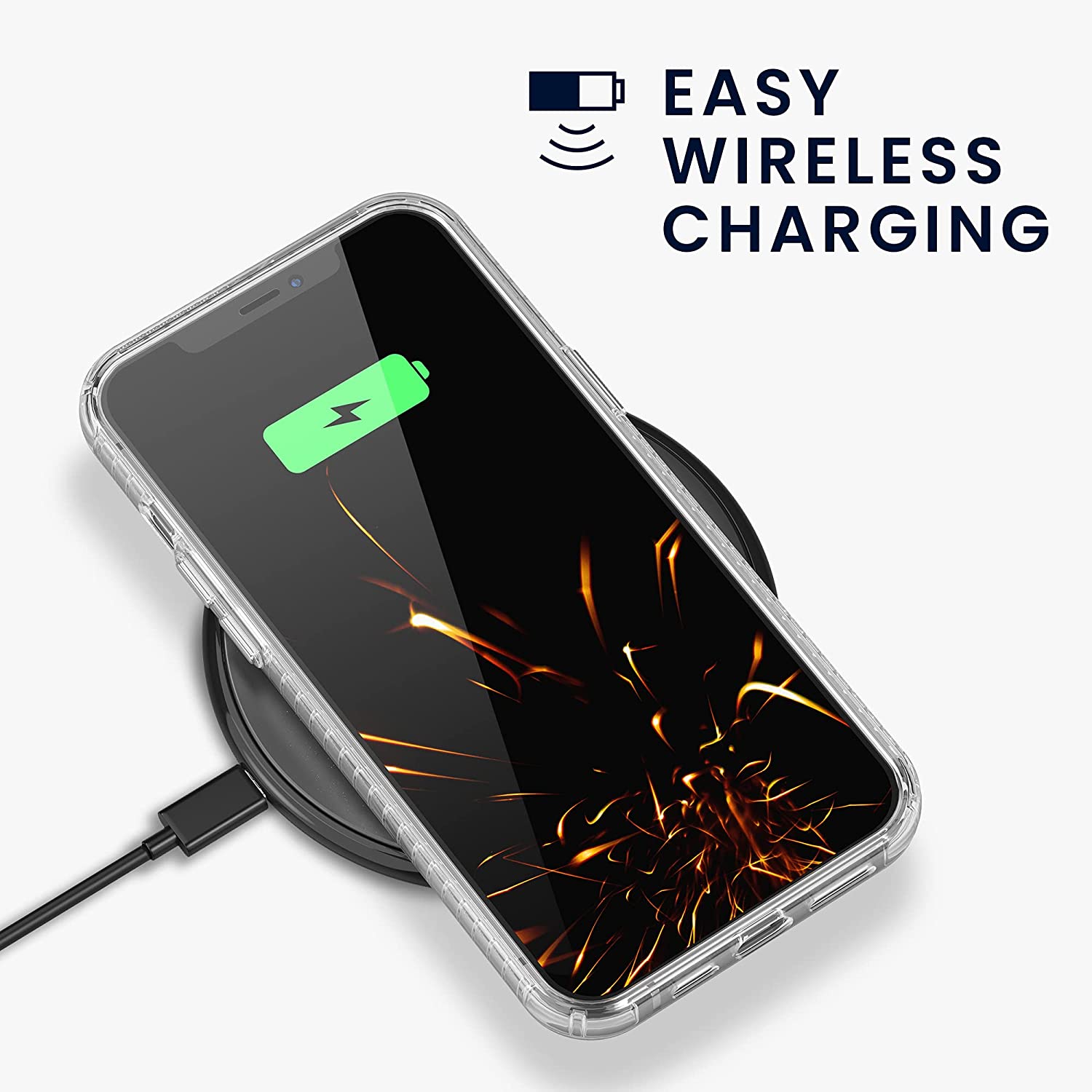 KW iPhone 12 Pro Max Θήκη Σιλικόνης TPU Design Honeycomb - Διάφανη - 55462.03