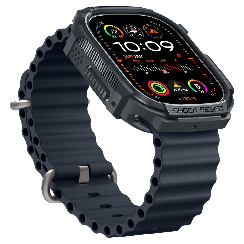 Spigen Θήκη Apple Watch Ultra (1/2/3) - 49mm Rugged Armor - Dark Grey