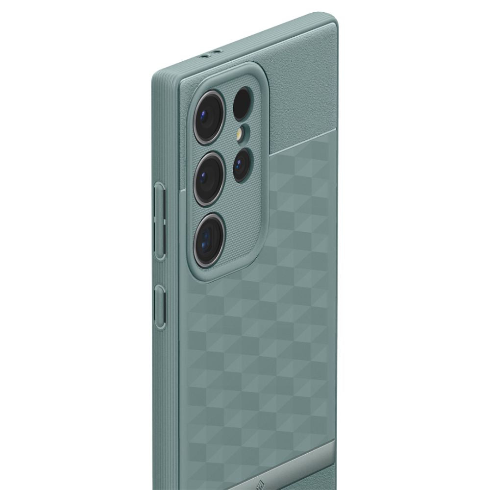 Caseology Samsung Galaxy S24 Ultra Parallax Θήκη Σιλικόνης με Σκληρό Πλαίσιο - Sage Green