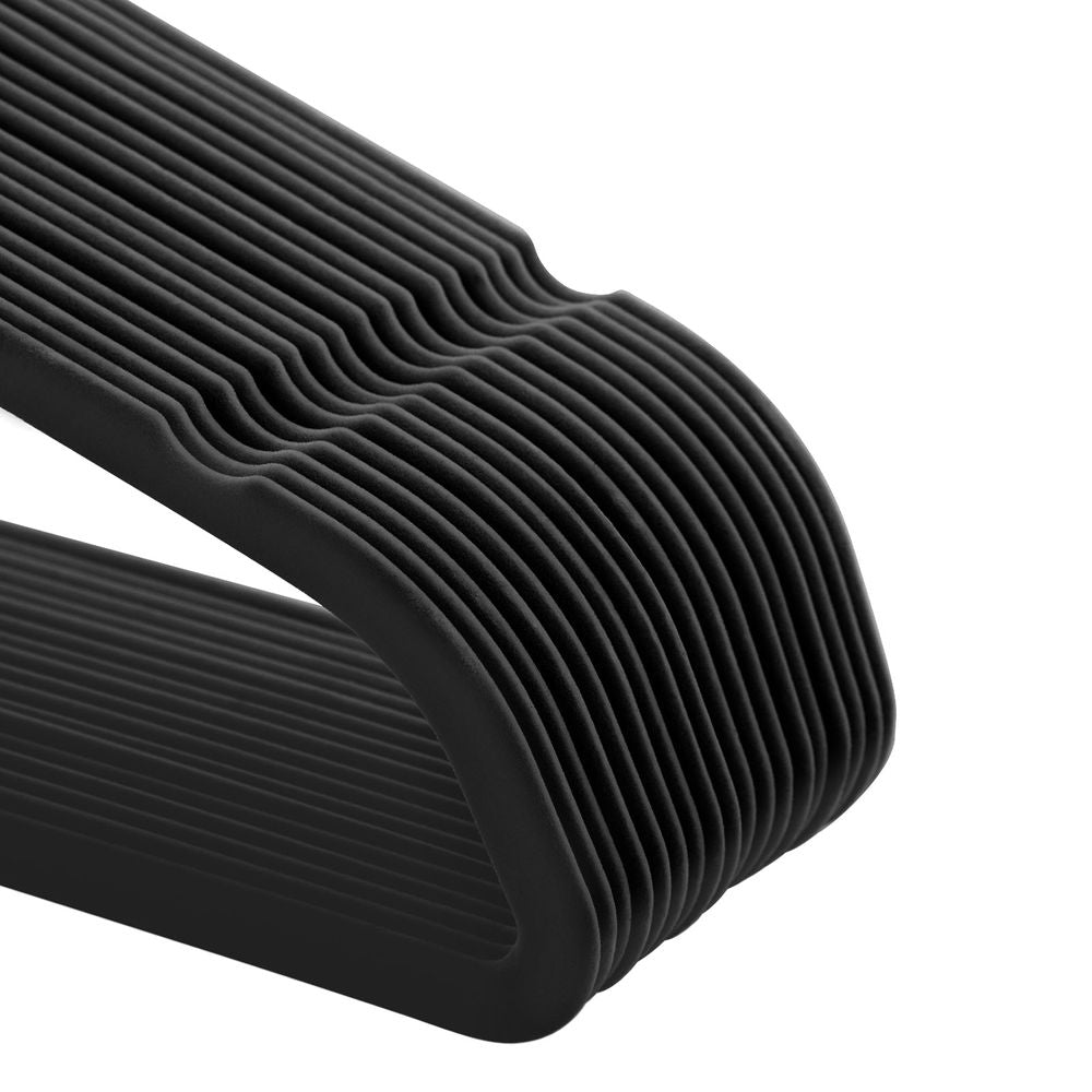 Songmics Σετ με 50 Βελούδινες Κρεμάστρες Ρούχων - Rose Gold / Black - CRF21BK50