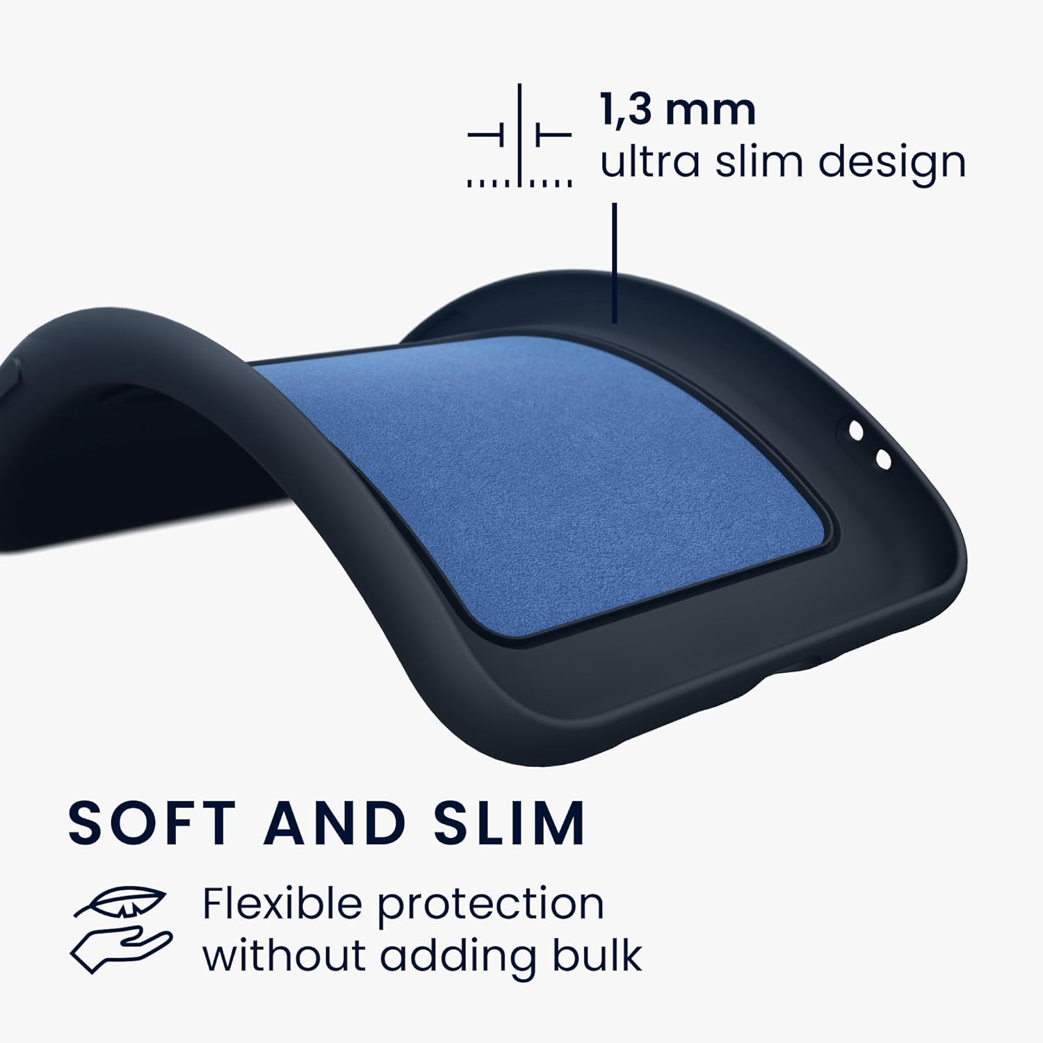 KW Samsung Galaxy A16 4G / A16 5G Θήκη Σιλικόνης TPU με Υποδοχή για Κάρτα - Dark Blue