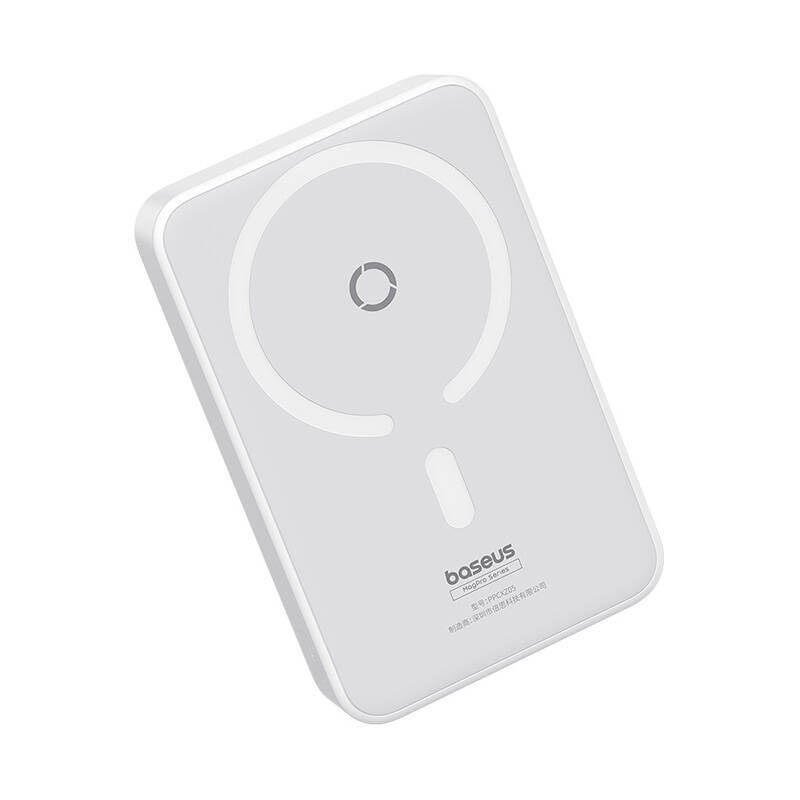 Baseus MagPro Magnetic PPCXZ05 - Ασύρματο MagSafe PowerBank 5000mAh 20W με Καλώδιο Type-C to Type-C - White