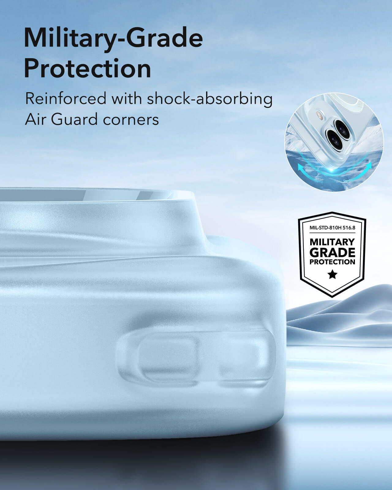 ESR iPhone 16 Zero HaloLock Λεπτή Θήκη Σιλικόνης με MagSafe - Frosted Blue