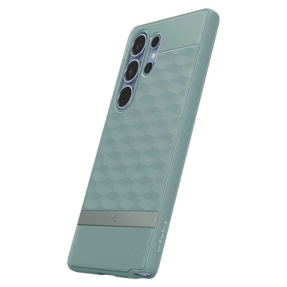 Spigen Samsung Galaxy S25 Ultra - Parallax Mag Θήκη Σιλικόνης με Σκληρό Πλαίσιο και MagSafe - Sage Green