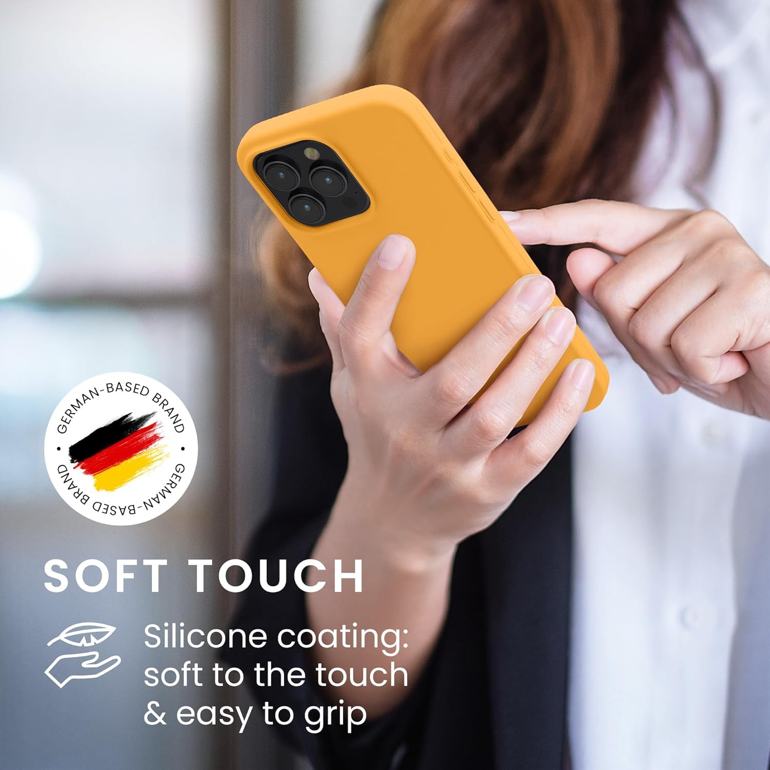 KW iPhone 15 Pro Max Θήκη Σιλικόνης Rubberized TPU - Mango