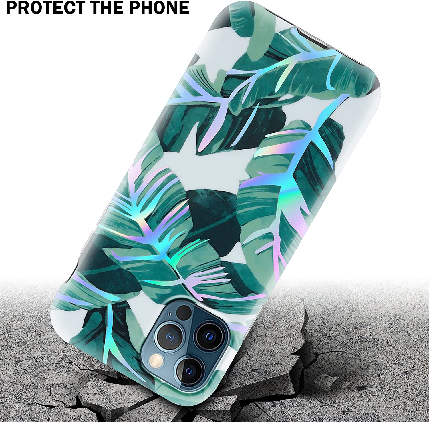Cadorabo iPhone 12 Pro Max Θήκη Σιλικόνης TPU - Banana Leaves