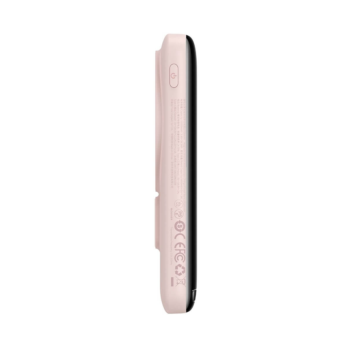 Baseus Magnetic Bracket Wireless PowerBank 10000mAh 20W Ασύρματο PowerBank με MagSafe και Καλώδιο Type C to Type C - Pink - PPCX000004