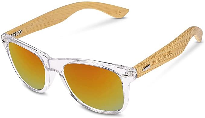 Navaris Unisex Γυαλιά Ηλίου - UV400 - Clear / Light Brown - 40731.03.09