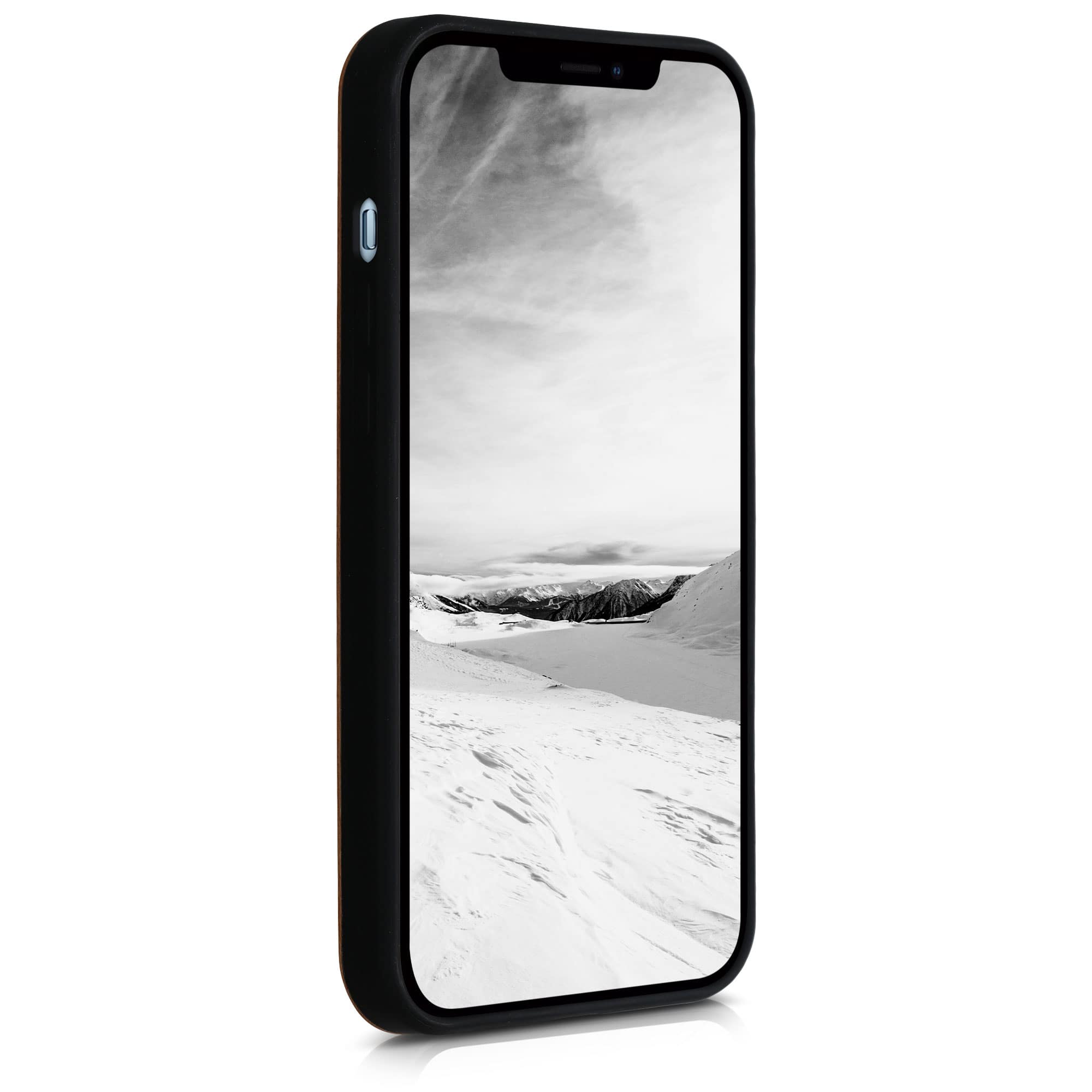 KW iPhone 12 Pro Max Θήκη από Φυσικό Ξύλο Design Wood Sunflower - Yellow / Dark Brown / Light Brown - 52736.03