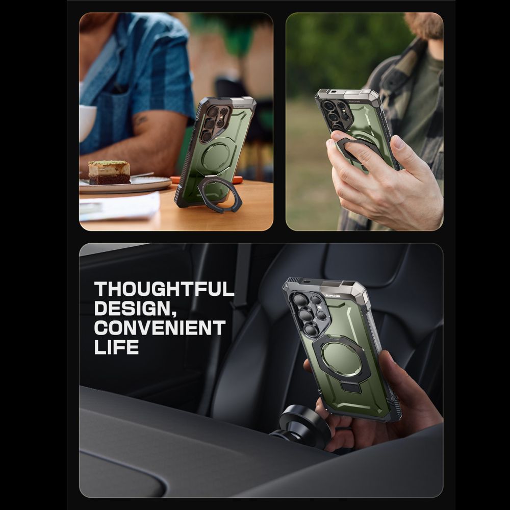 Supcase Samsung Galaxy S25 Ultra UB Grip Mag Σκληρή Θήκη με MagSafe και Stand - Green