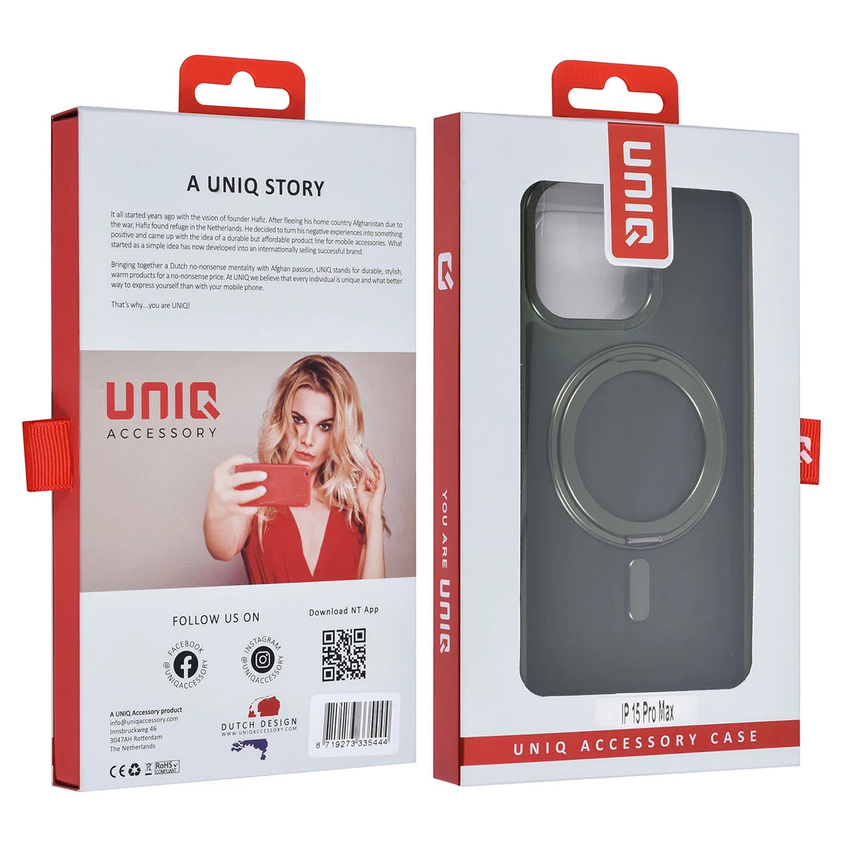 Tuniq iPhone 15 Pro Max - Σκληρή MagSafe Θήκη με Περιστρεφόμενο Δαχτυλίδι Συγκράτησης - Πράσινο