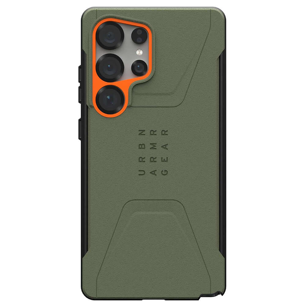 UAG Samsung Galaxy S25 Ultra Civilian Pro MagSafe Σκληρή Θήκη με MagSafe - Olive Drab / Orange