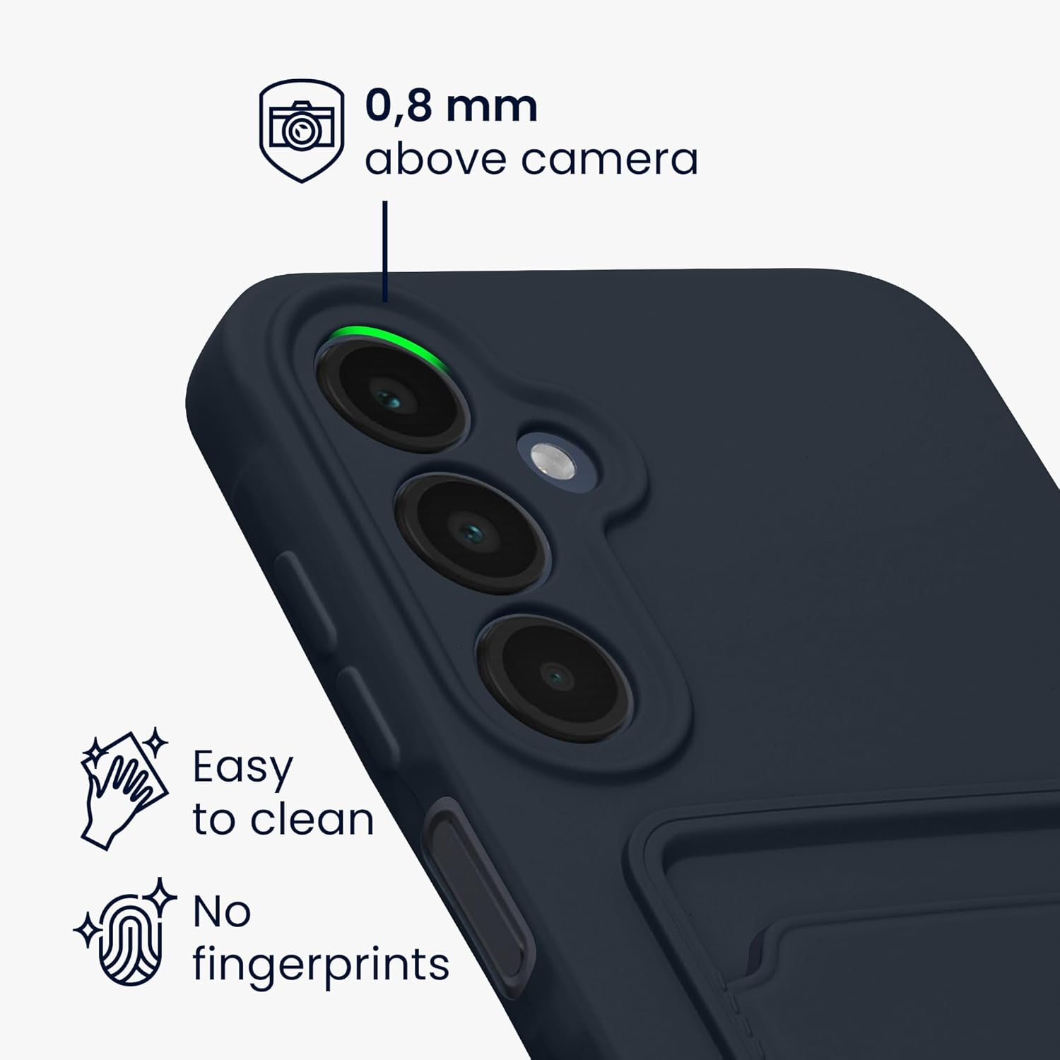 KW Samsung Galaxy A16 4G / A16 5G Θήκη Σιλικόνης TPU με Υποδοχή για Κάρτα - Dark Blue