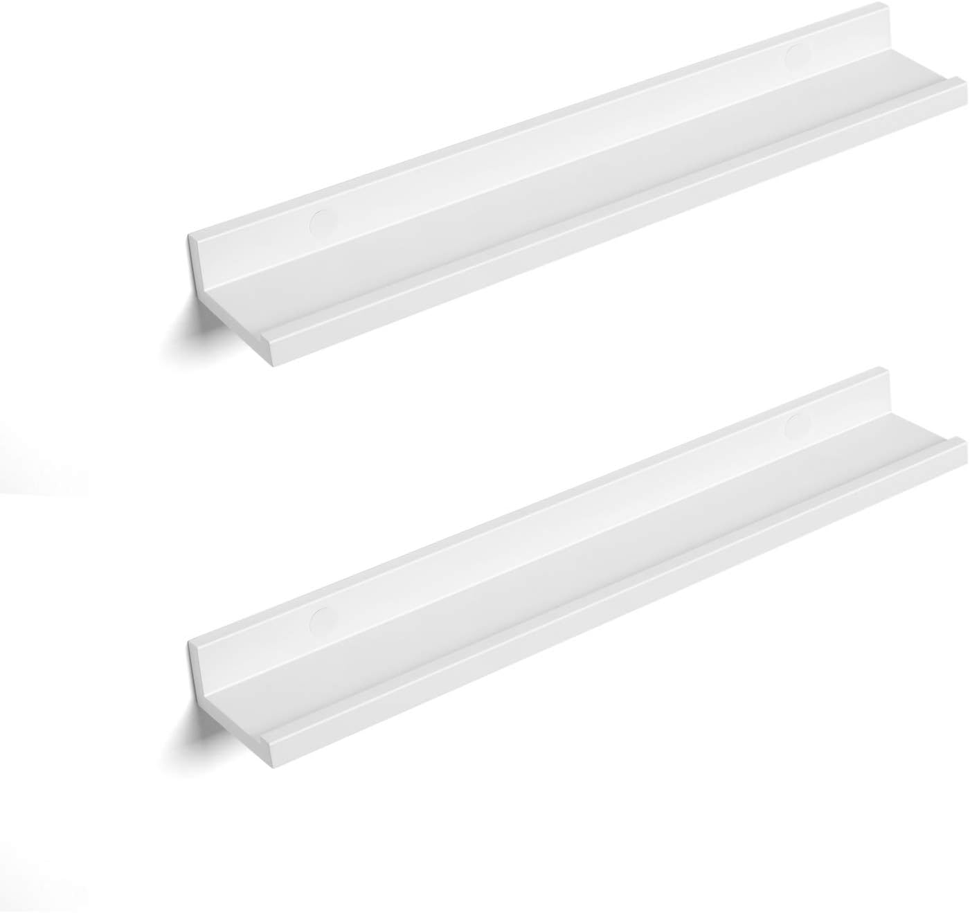 Songmics Σετ 2 Ράφια Τοίχου - 60 x 10 cm - White - LWS60WT