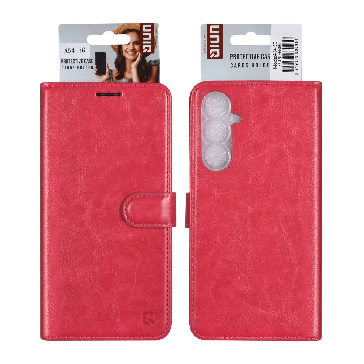 Tuniq Samsung Galaxy A54 5G - Θήκη Πορτοφόλι Stand από Δερματίνη - Ροζ
