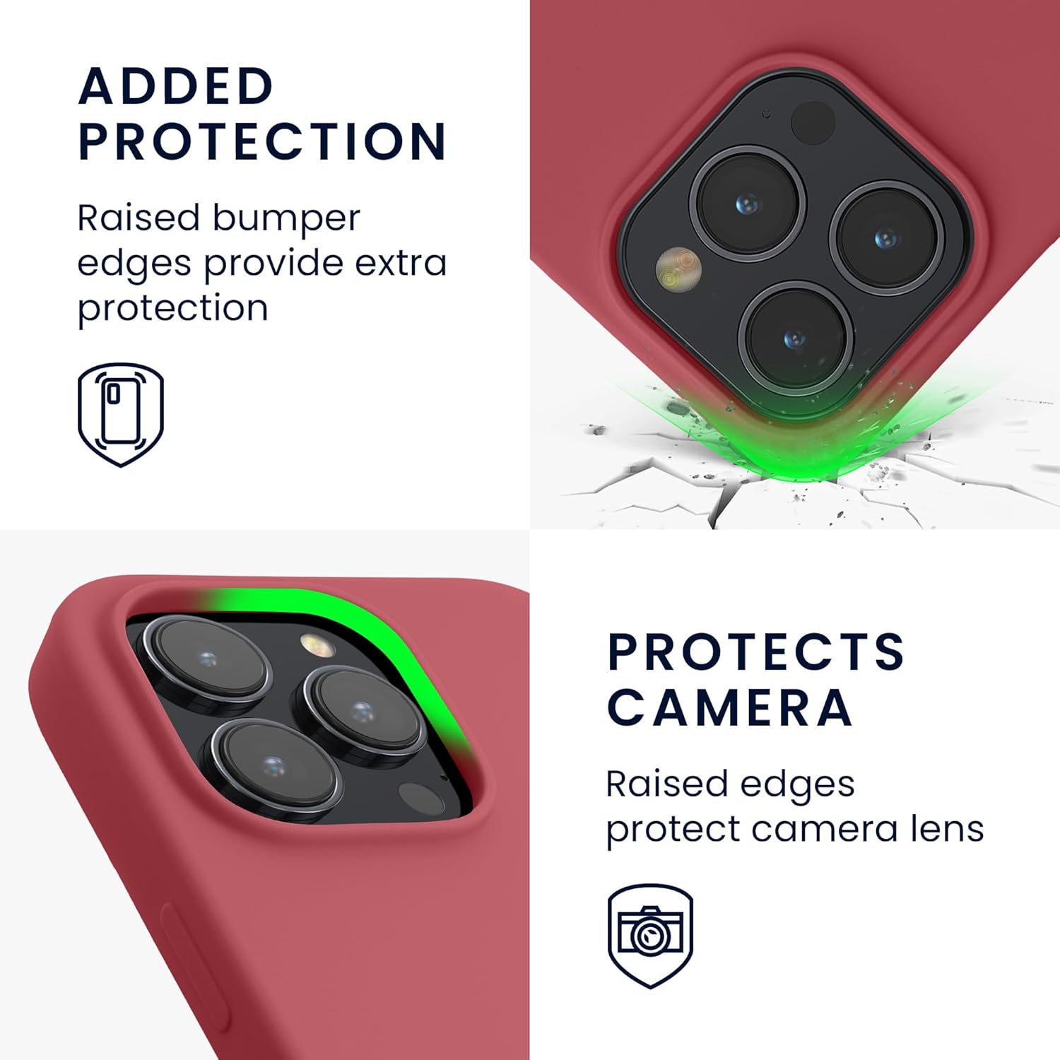 KW iPhone 15 Pro Max Θήκη Σιλικόνης Rubberized TPU - Dark Rose