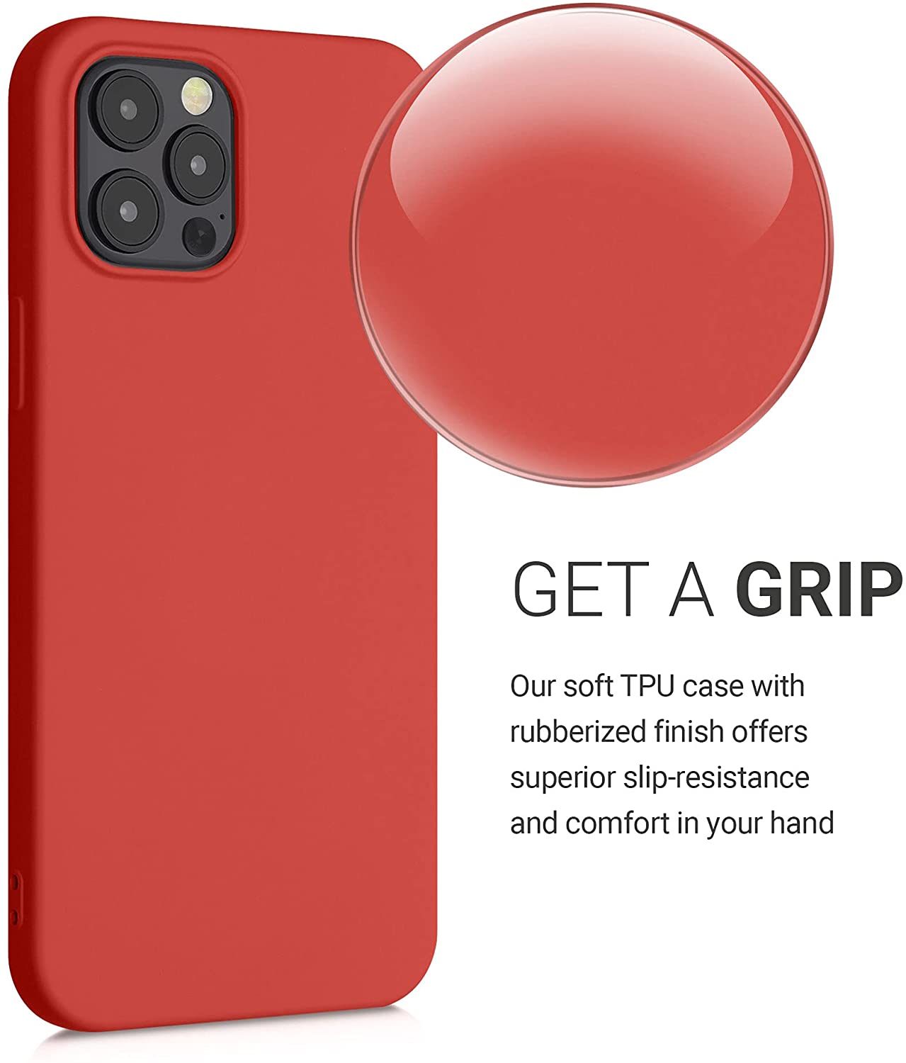 KW iPhone 12 Pro Max Θήκη Σιλικόνης Rubberized TPU - Tangerine Tango - 52714.218