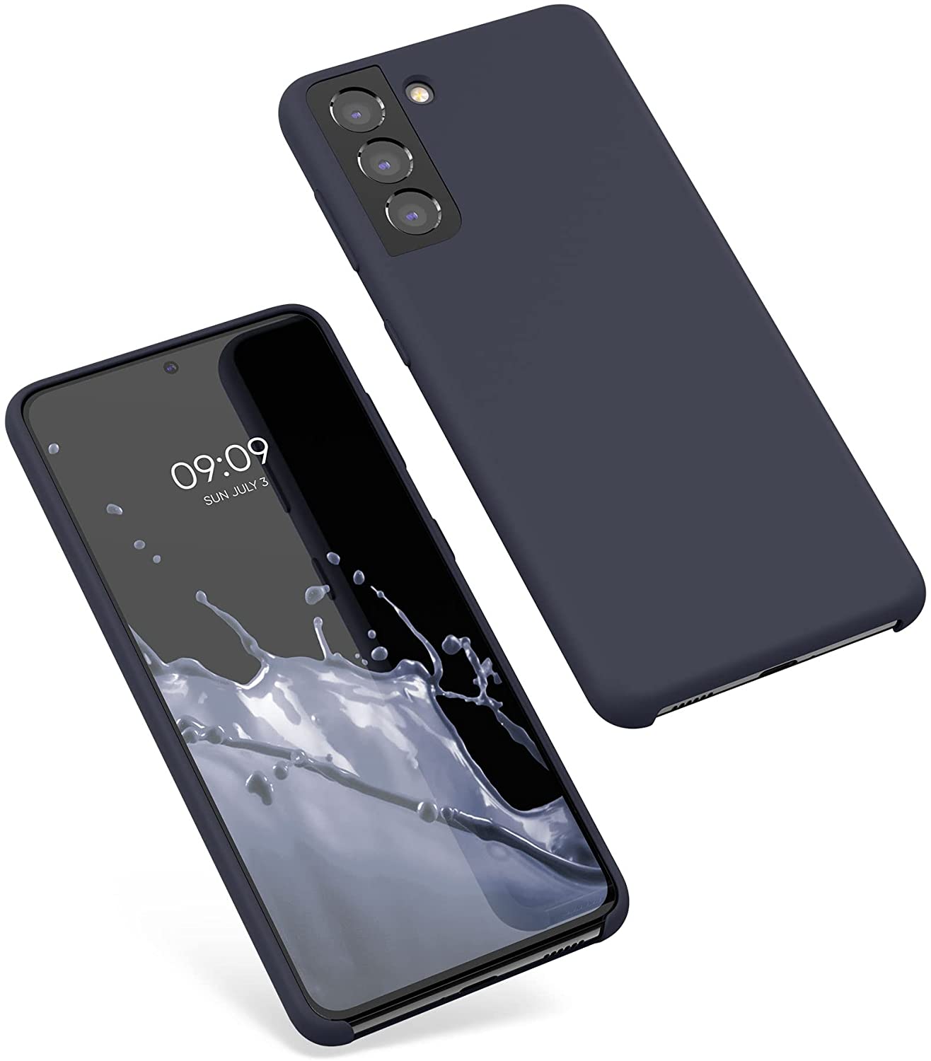 KW Samsung Galaxy S21 Θήκη Σιλικόνης Rubber TPU - Blueberry Blue - 54056.186