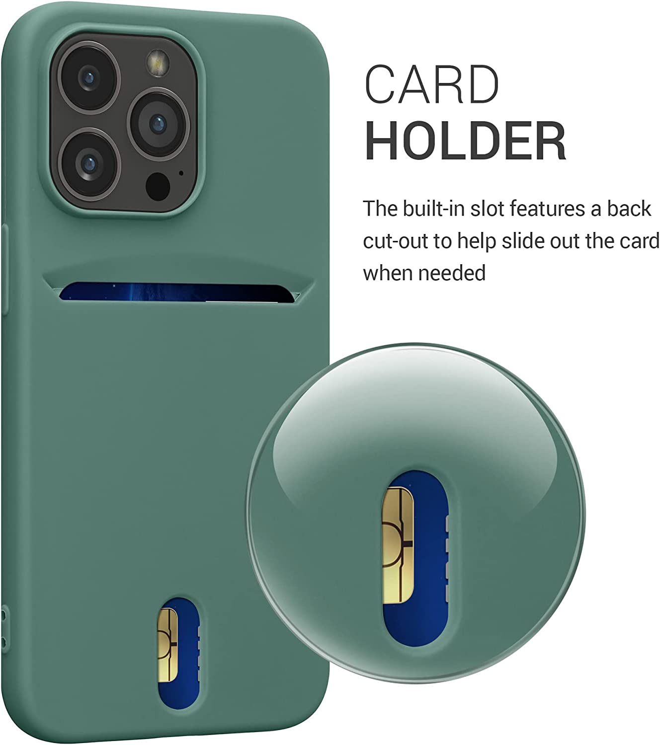 KW iPhone 13 Pro Θήκη Σιλικόνης TPU - Forest Green - 57749.166