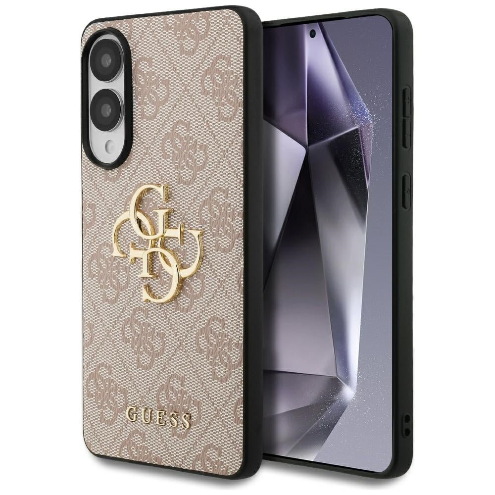 Guess Samsung Galaxy S25 Edge - Big 4G Logo Classic Logo - Σκληρή Θήκη με Επένδυση από Οικολογικό Δέρμα - Pink - GUHCS25E4GMGPI