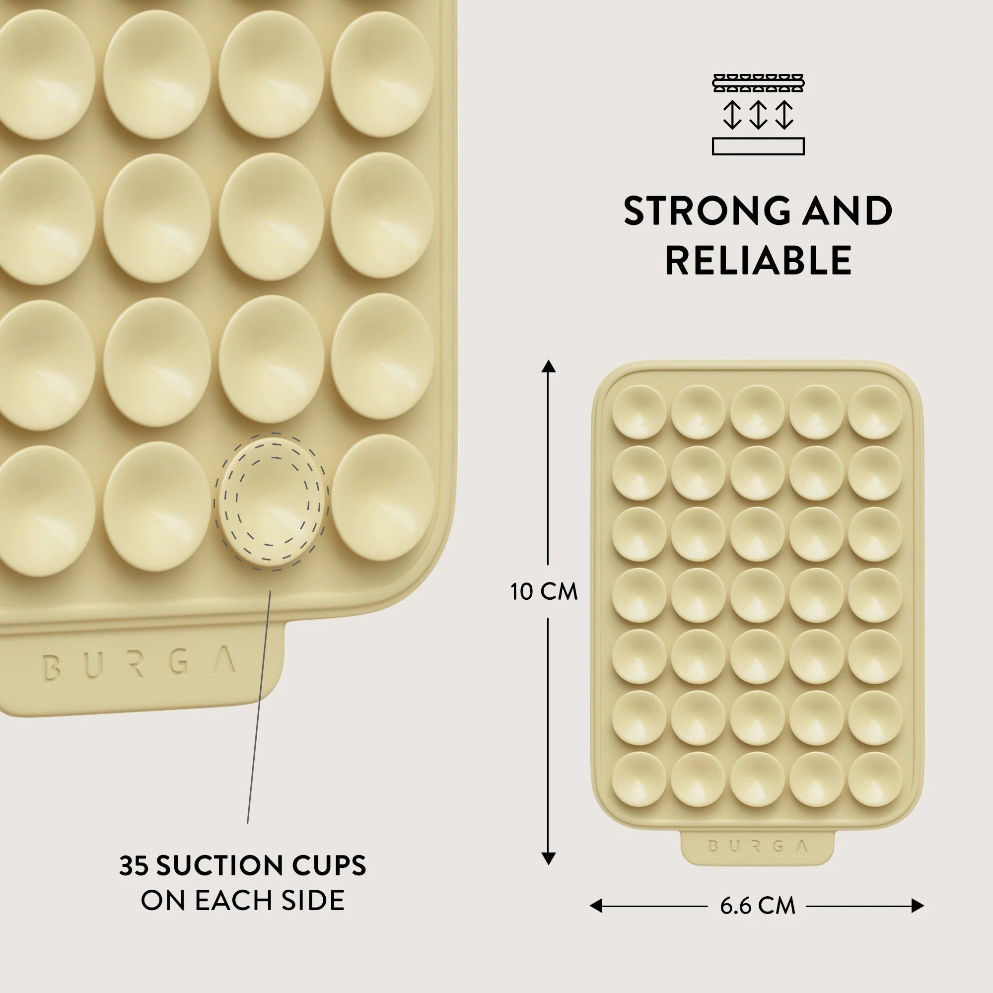 Burga StickPad Αξεσουάρ Στερέωσης Κινητού με Ενσωματωμένες Βεντούζες - Butter Yellow