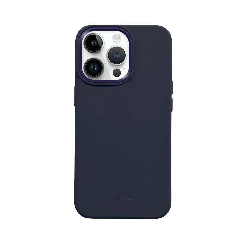 Crong iPhone 15 Pro Color Cover Lux Magnetic - Θήκη Σιλικόνης με MagSafe - Navy Blue