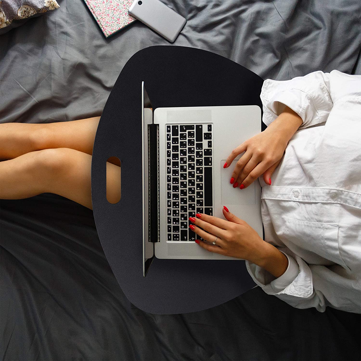 Relaxdays Φορητό Γραφείο για Laptop με Mαξιλάρι - Black - 4052025146603