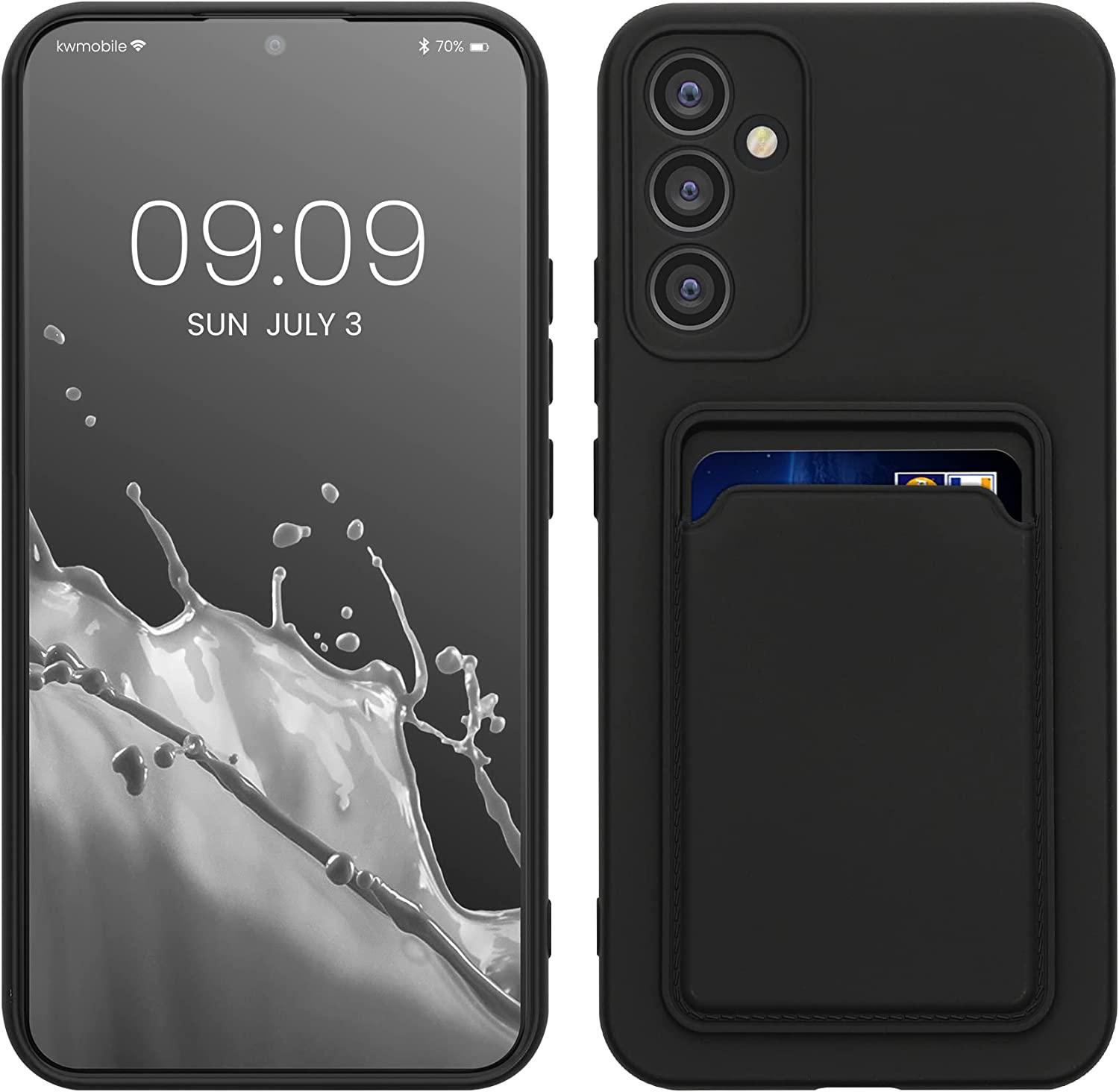 KW Samsung Galaxy A34 5G Θήκη Σιλικόνης TPU με Υποδοχή για Κάρτα - Black - 61353.01