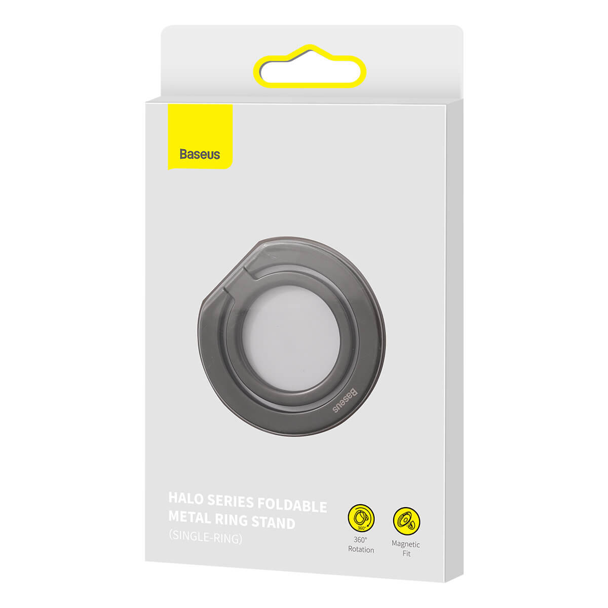Baseus Halo Magnetic Ring Holder - Δαχτυλίδι Συγκράτησης Κινητού / Tablet - Βάση Στήριξης - Grey - SUCH000013